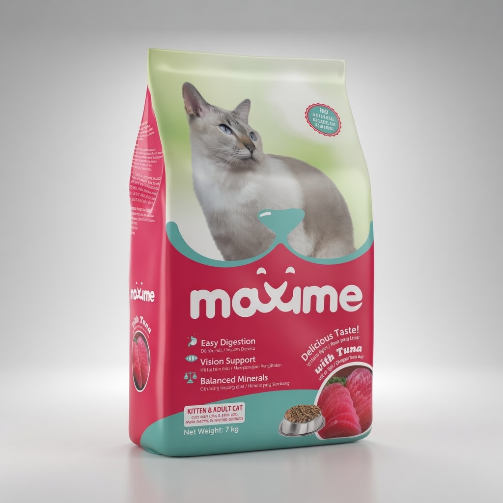 Maxime Cat Kitten and Adult Tuna