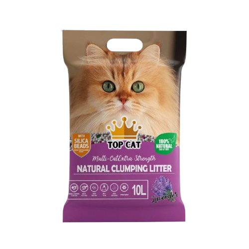 Top Cat Bentonite Cat Litter 10L Lavender